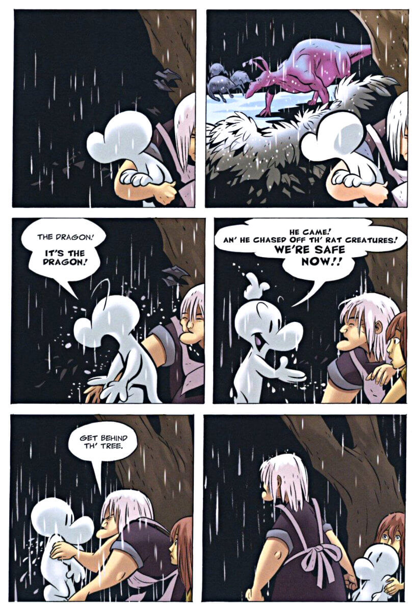 page 104 - chapter 5 of bone 3 eyes of the storm graphic novel by jeff smith