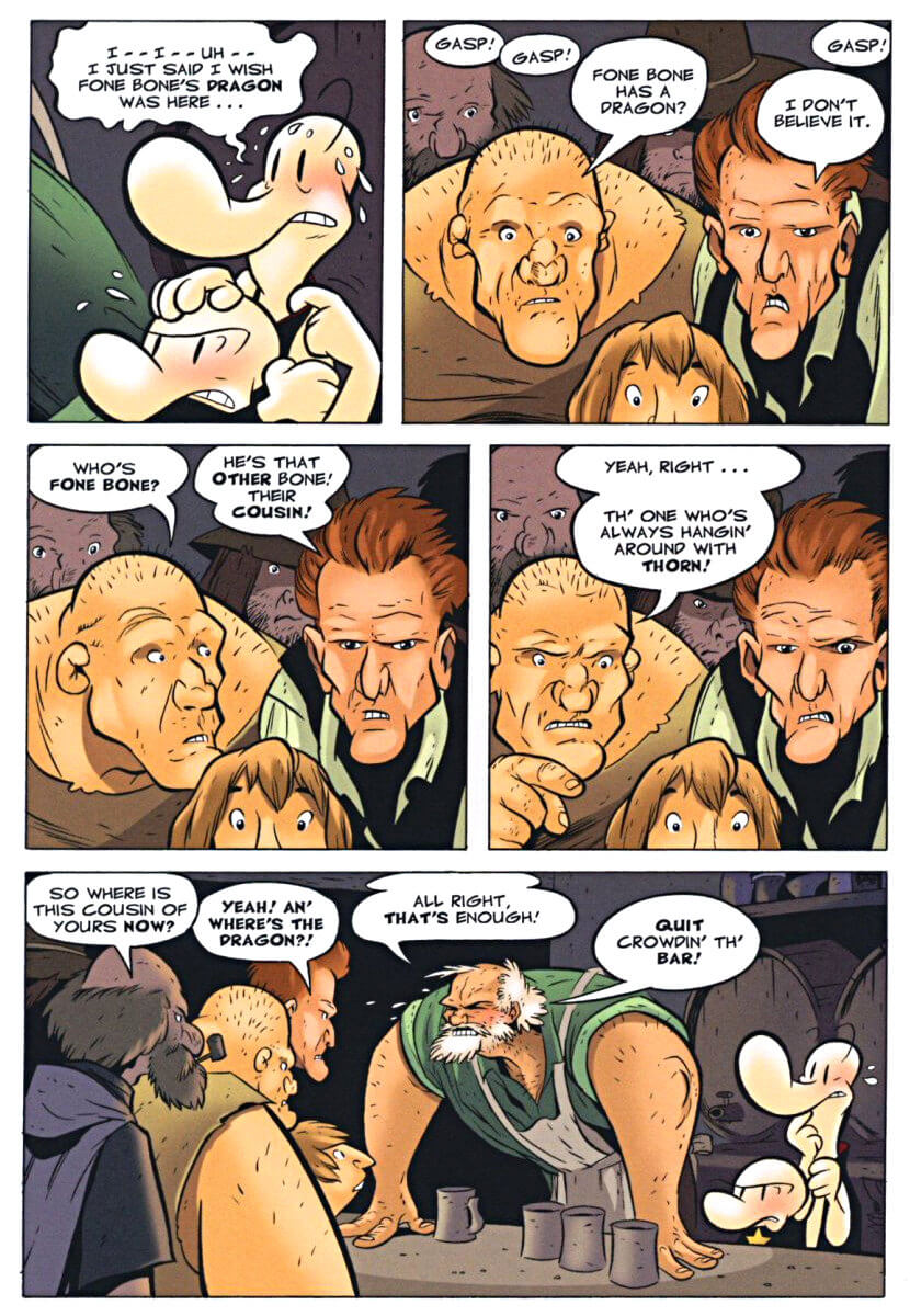 page 156 - chapter 8 of bone 3 eyes of the storm graphic novel by jeff smith