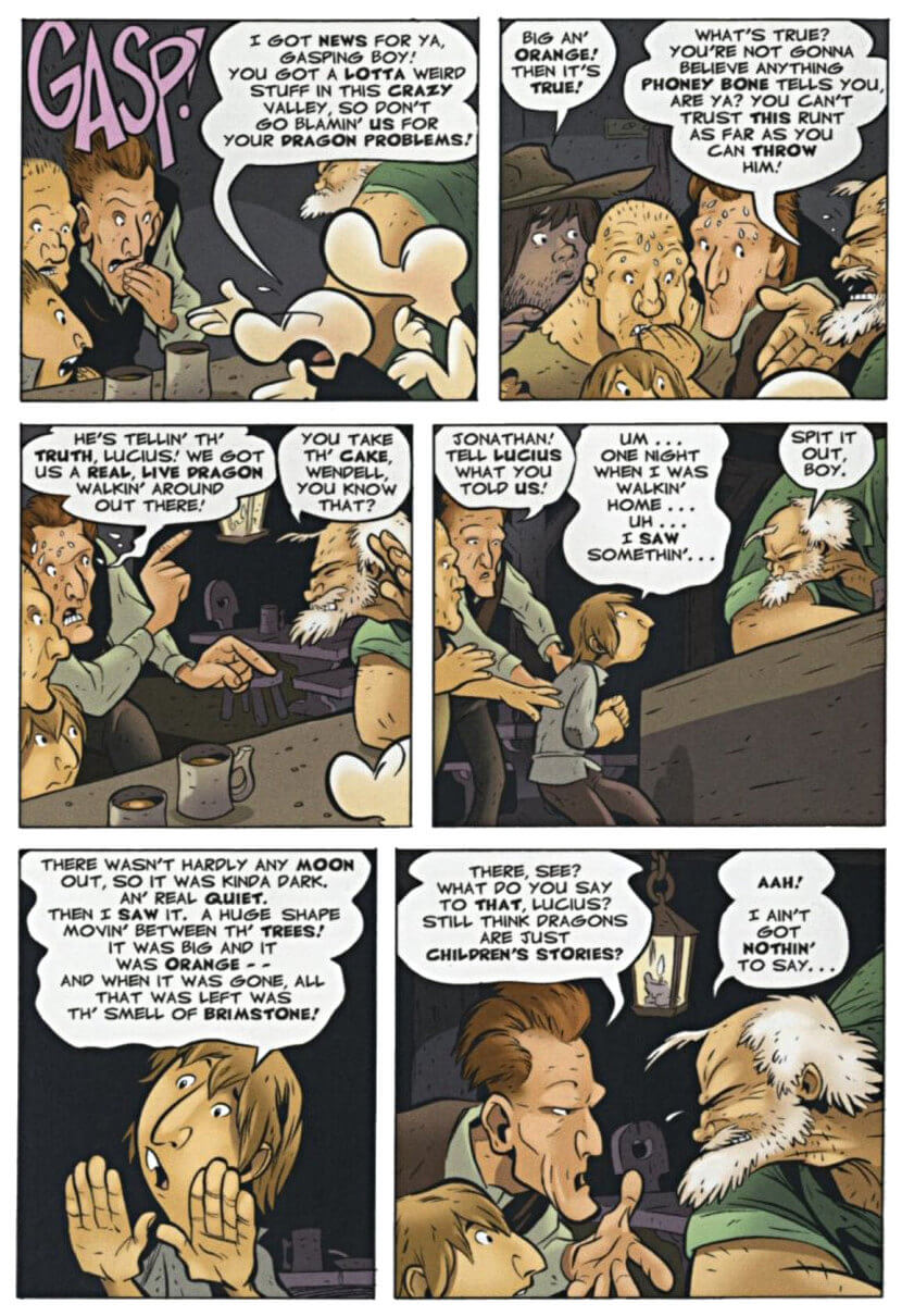 page 158 - chapter 8 of bone 3 eyes of the storm graphic novel by jeff smith