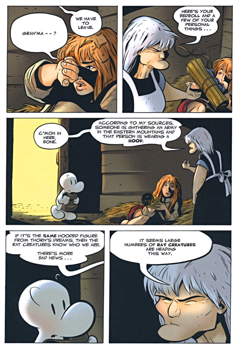 page 168 - chapter 8 of bone 3 eyes of the storm graphic novel by jeff smith