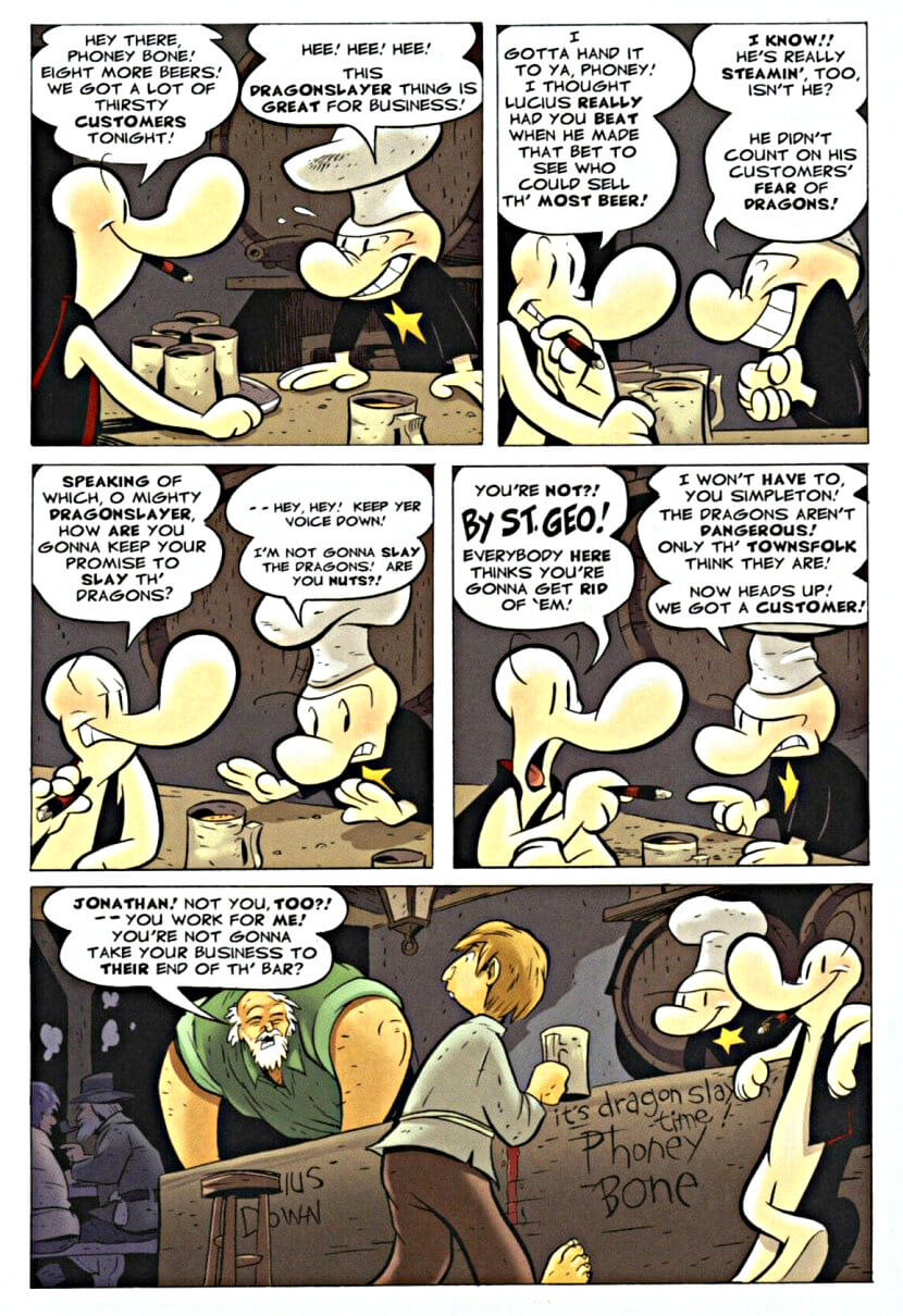 page 12 - chapter 1 of bone 4 the dragonslayer graphic novel by jeff smith