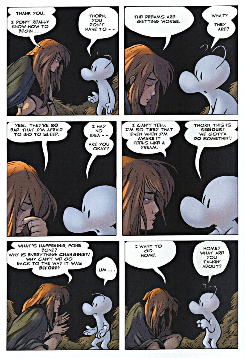 page 112 - chapter 6 of bone 4 the dragonslayer graphic novel by jeff smith