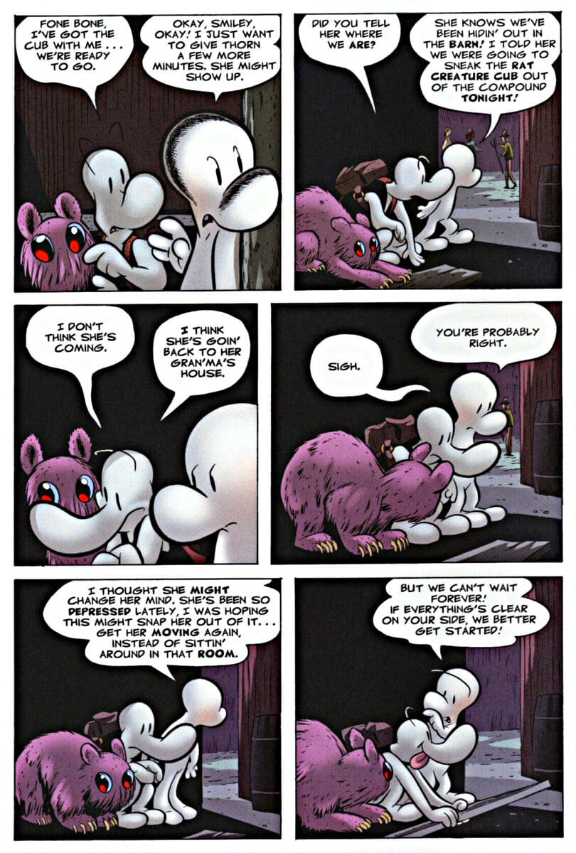 page 126 - chapter 7 of bone 4 the dragonslayer graphic novel by jeff smith