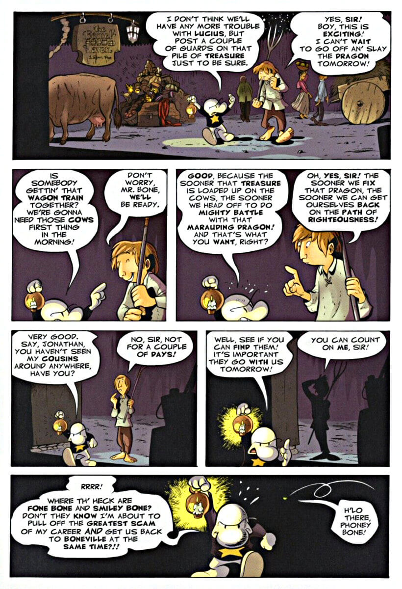 page 129 - chapter 7 of bone 4 the dragonslayer graphic novel by jeff smith