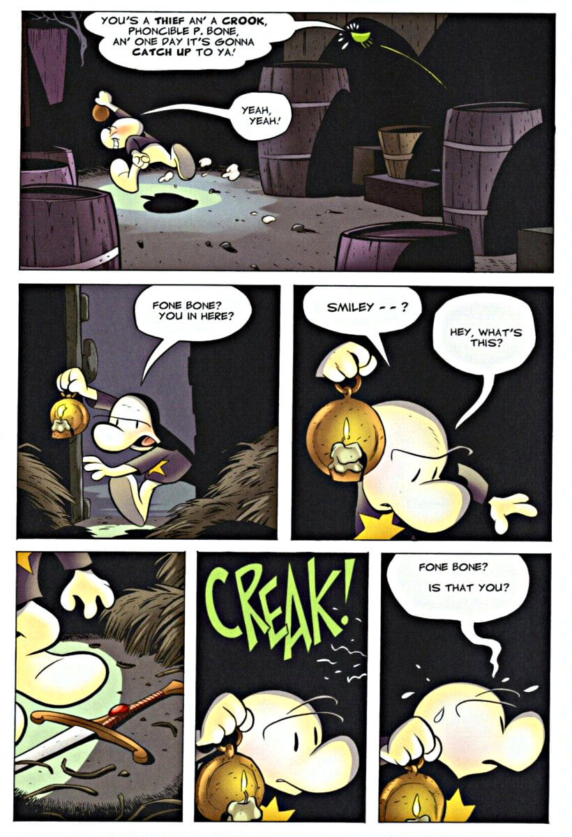page 132 - chapter 7 of bone 4 the dragonslayer graphic novel by jeff smith