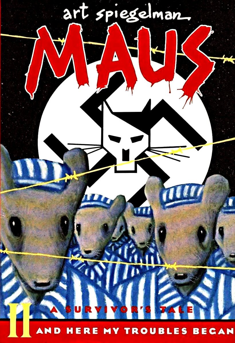 Cover of maus ii and here my troubles began graphic novel by art spiegelman