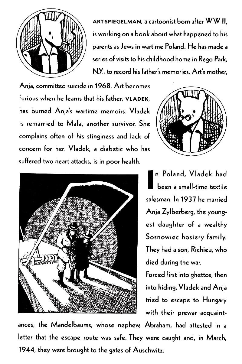 page iv of maus ii and here my troubles began graphic novel by art spiegelman