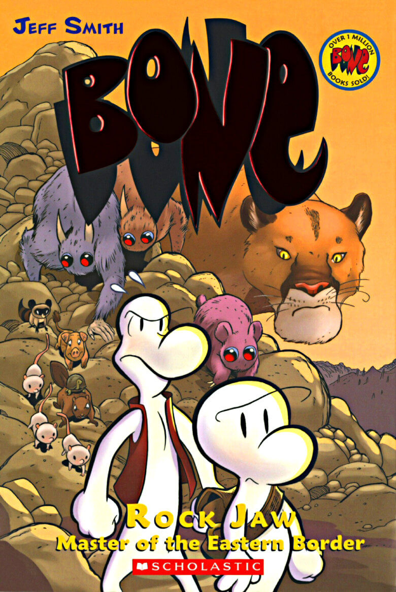 cover of bone 5 rock jaw - master of the eastern border graphic novel by jeff smith