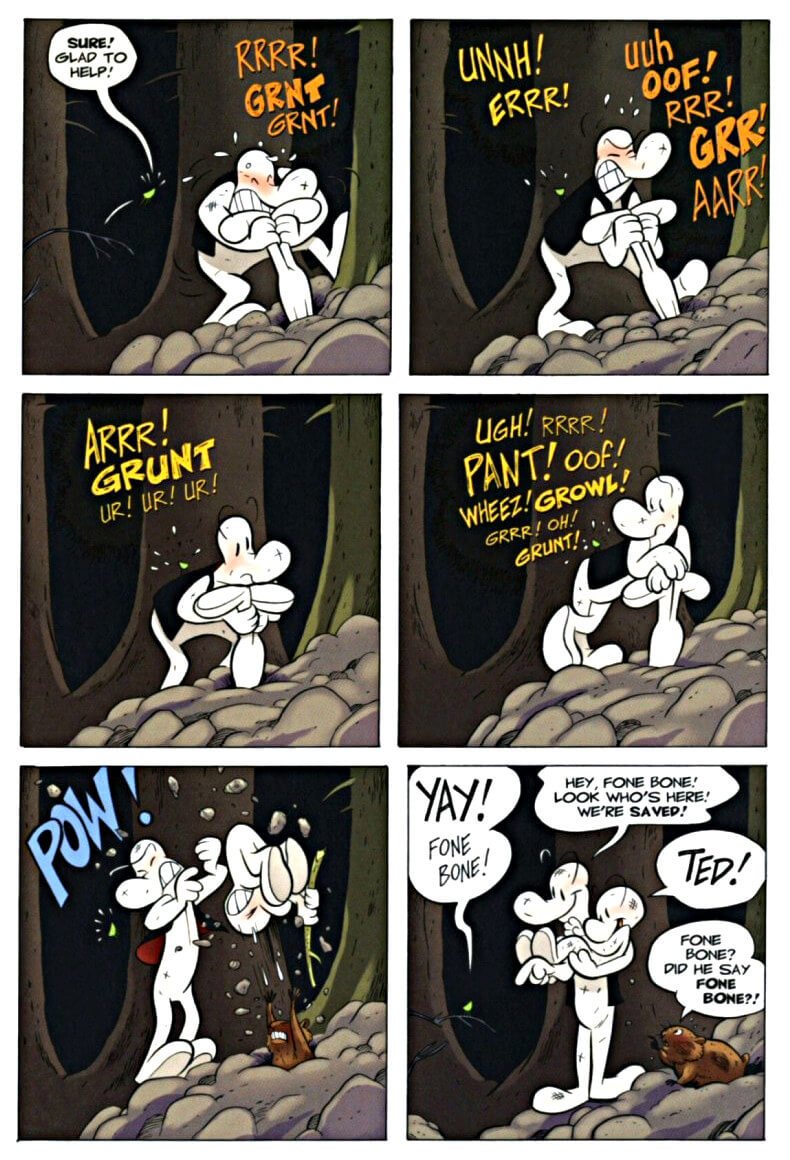 page 6 of bone 6 old mans cave graphic novel