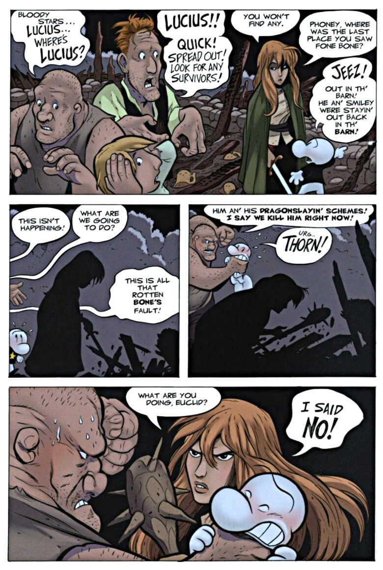 page 18 chapter 1 of bone 6 old mans cave graphic novel