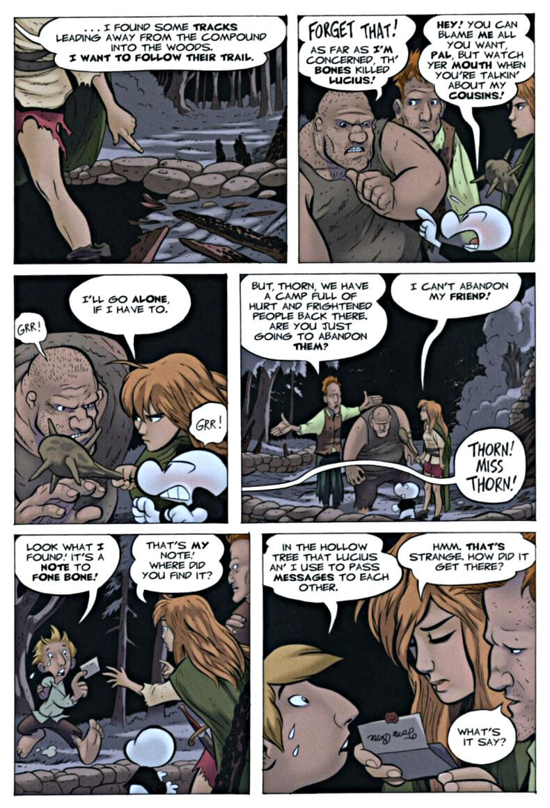 page 22 chapter 1 of bone 6 old mans cave graphic novel