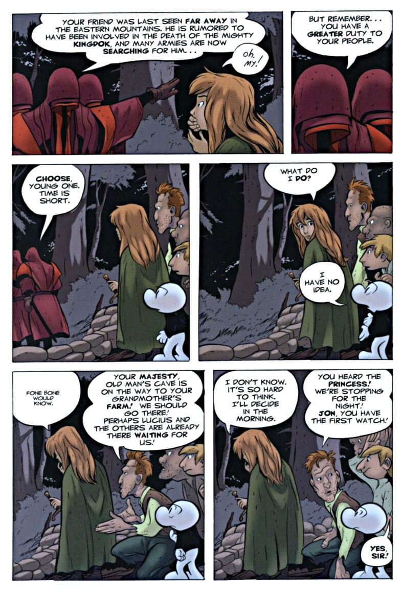 page 27 chapter 1 of bone 6 old mans cave graphic novel