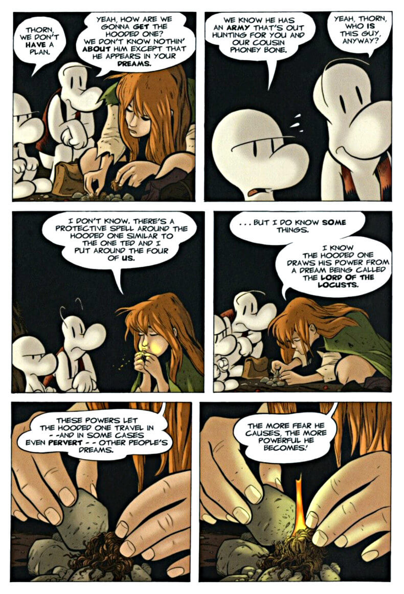 page 52 chapter 3 of bone 6 old mans cave graphic novel