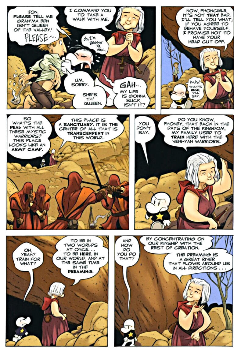page 64 chapter 3 of bone 6 old mans cave graphic novel