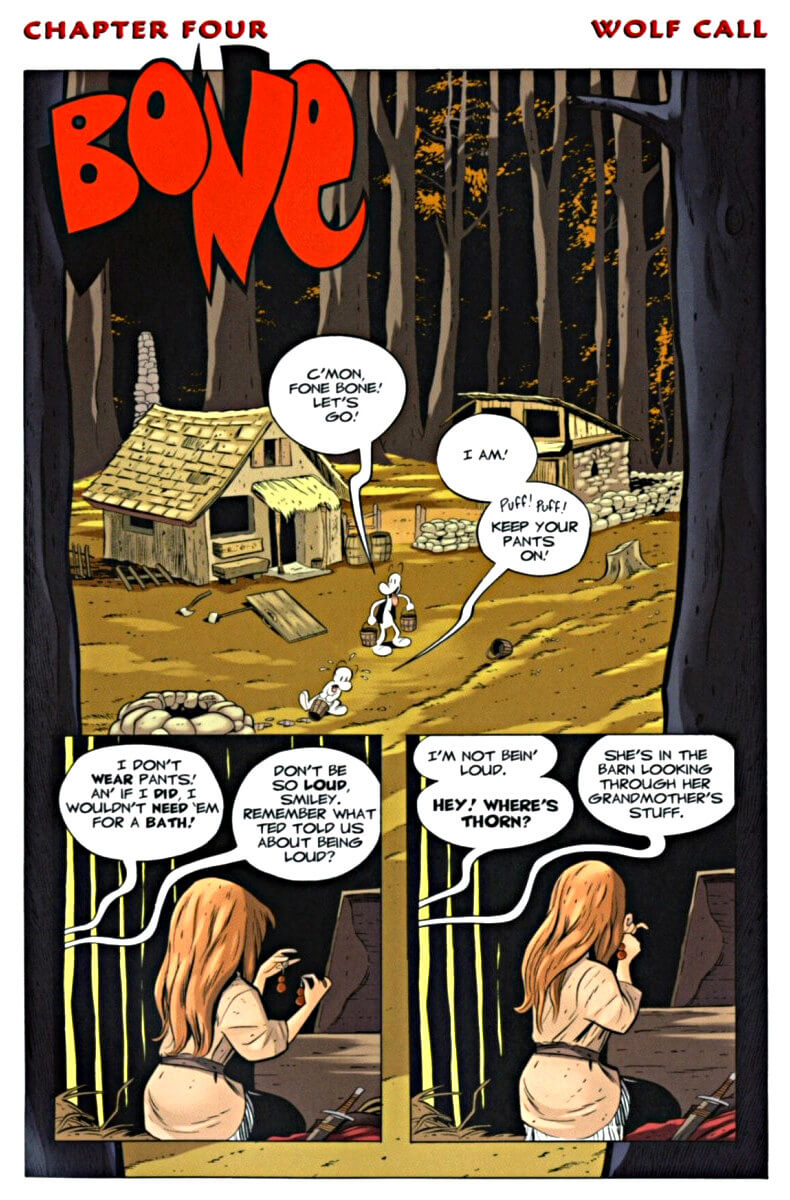 page 71 chapter 4 of bone 6 old mans cave graphic novel