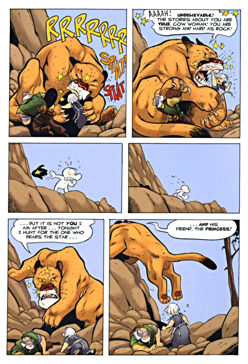 page 100 chapter 5 of bone 6 old mans cave graphic novel