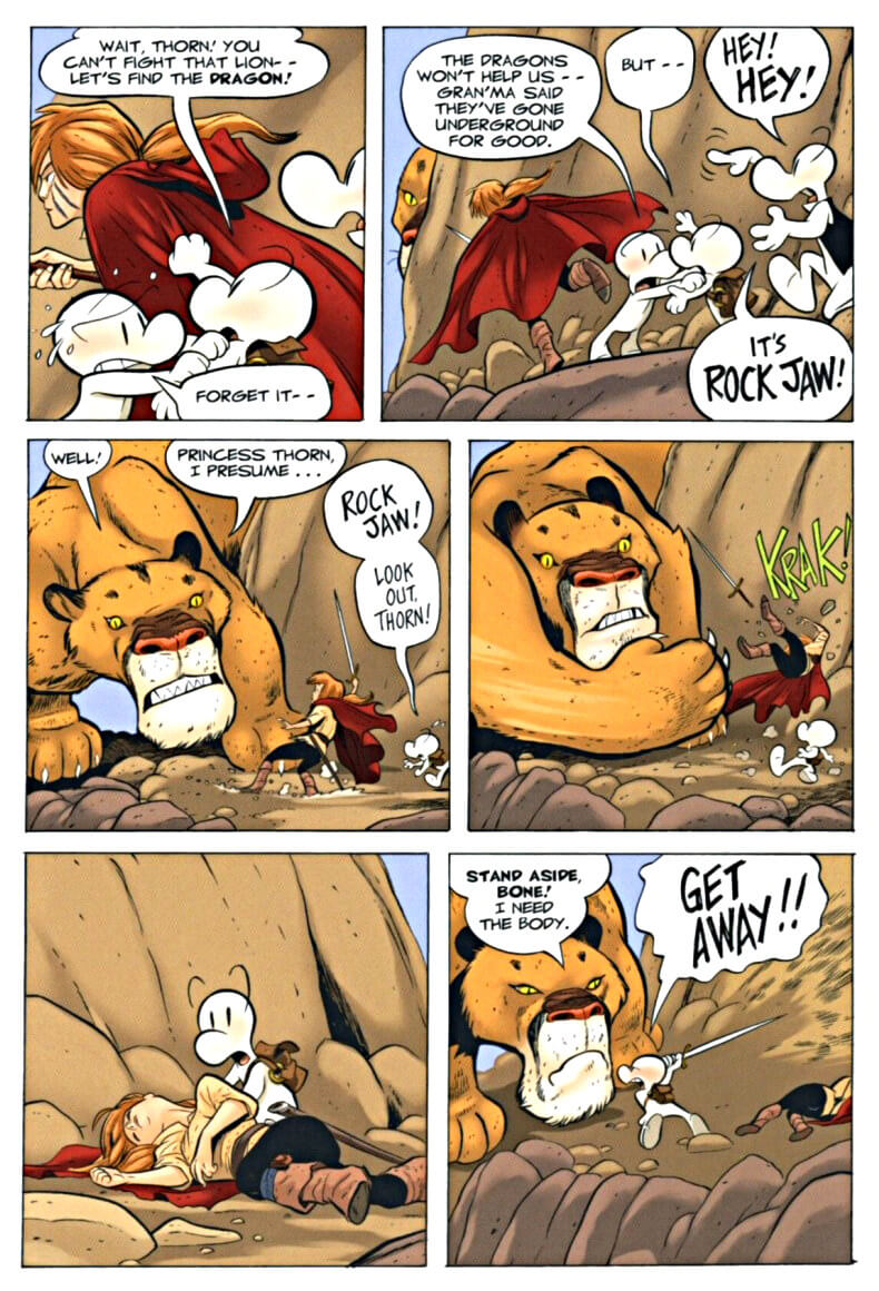 page 102 chapter 5 of bone 6 old mans cave graphic novel