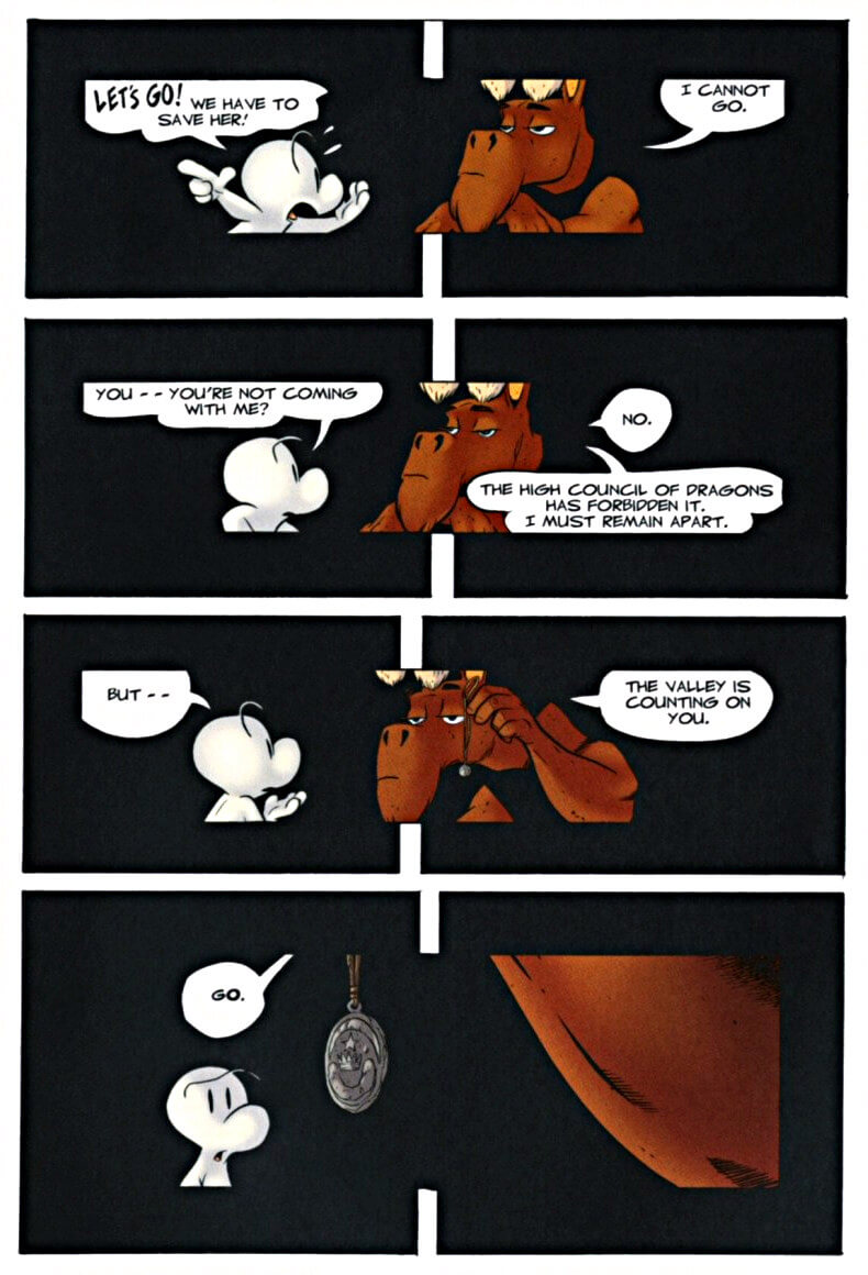 page 105 chapter 5 of bone 6 old mans cave graphic novel