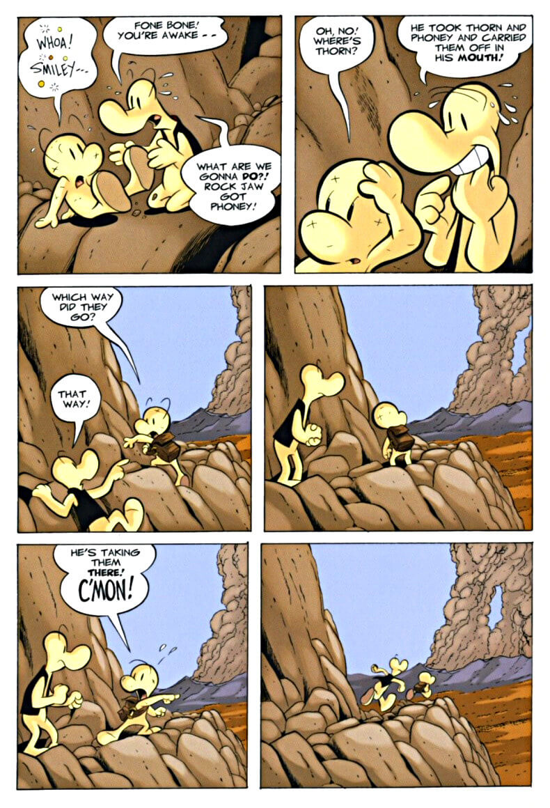 page 106 chapter 5 of bone 6 old mans cave graphic novel