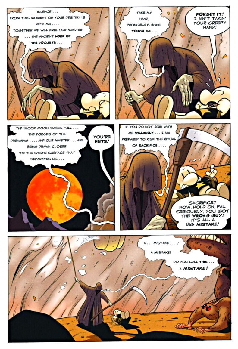 page 110 chapter 5 of bone 6 old mans cave graphic novel