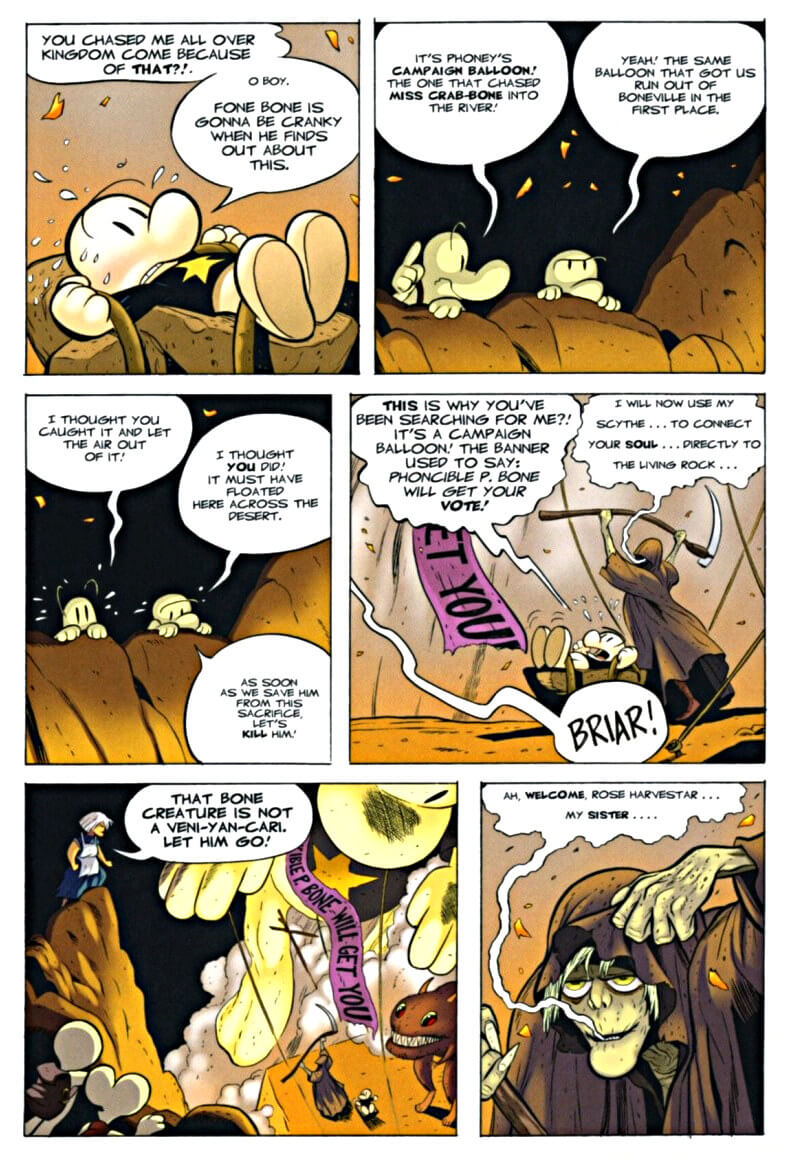 page 112 chapter 5 of bone 6 old mans cave graphic novel