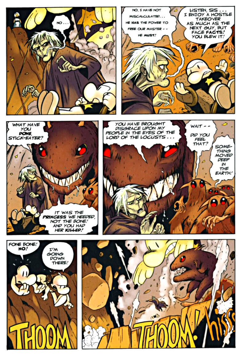 page 114 chapter 5 of bone 6 old mans cave graphic novel