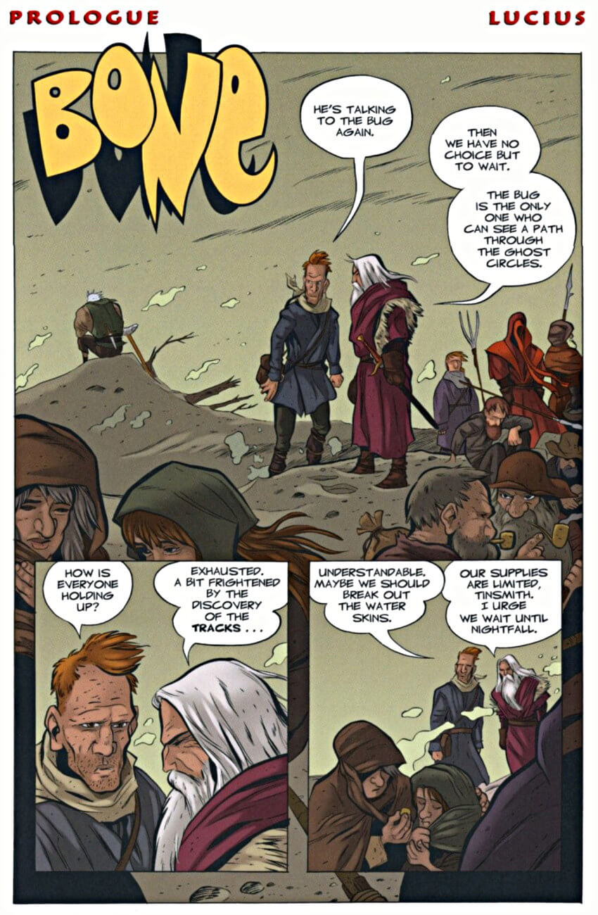 page 1 of bone 8 treasure hunters graphic novel