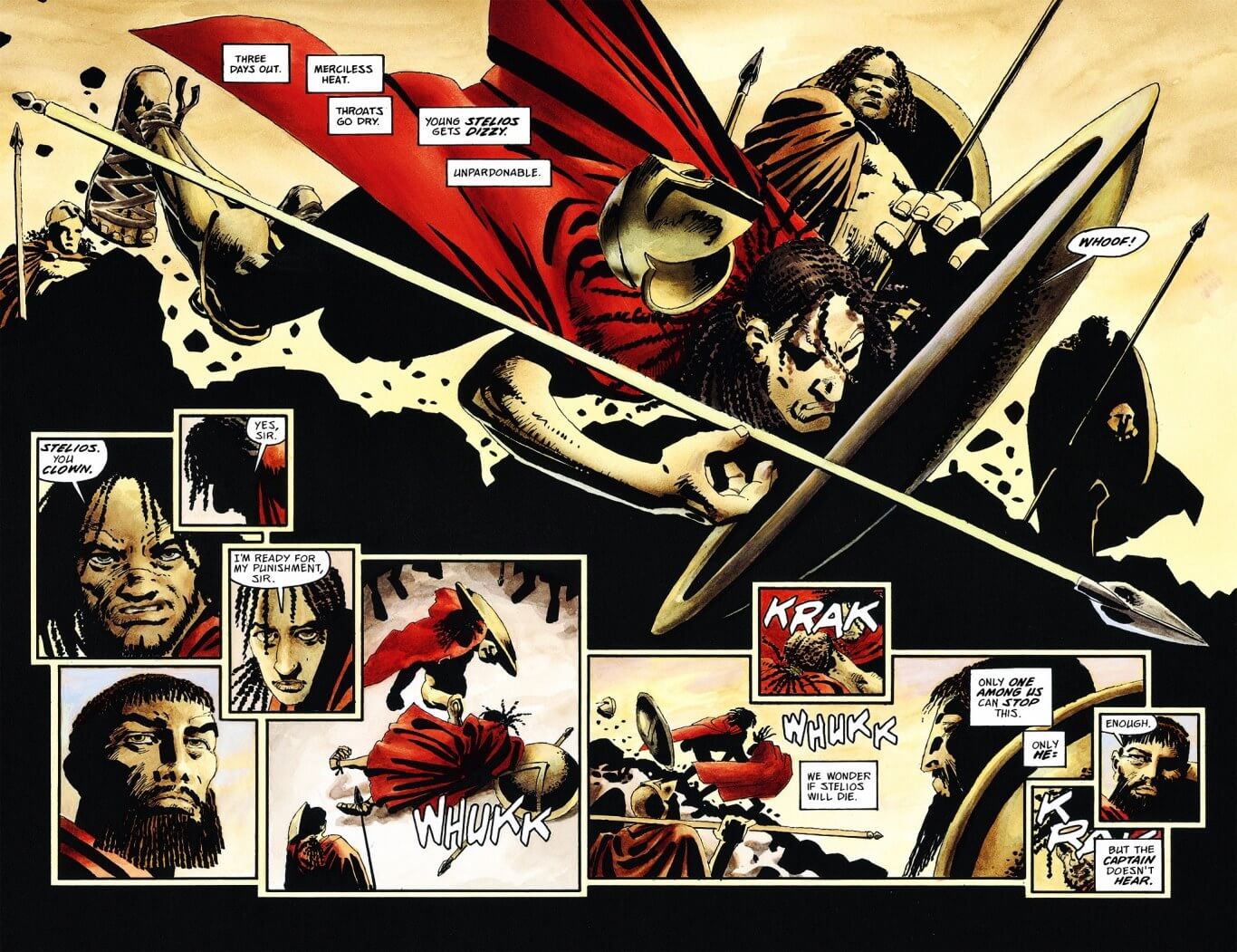page 6 chapter 1 of 300 graphic novel by frank miller