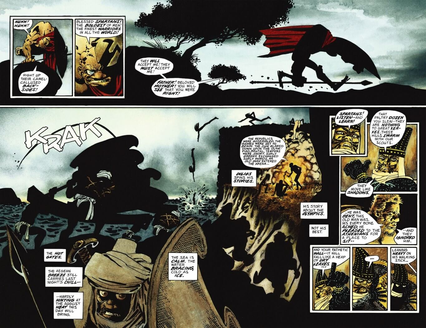 page 34 chapter 3 of 300 graphic novel by frank miller