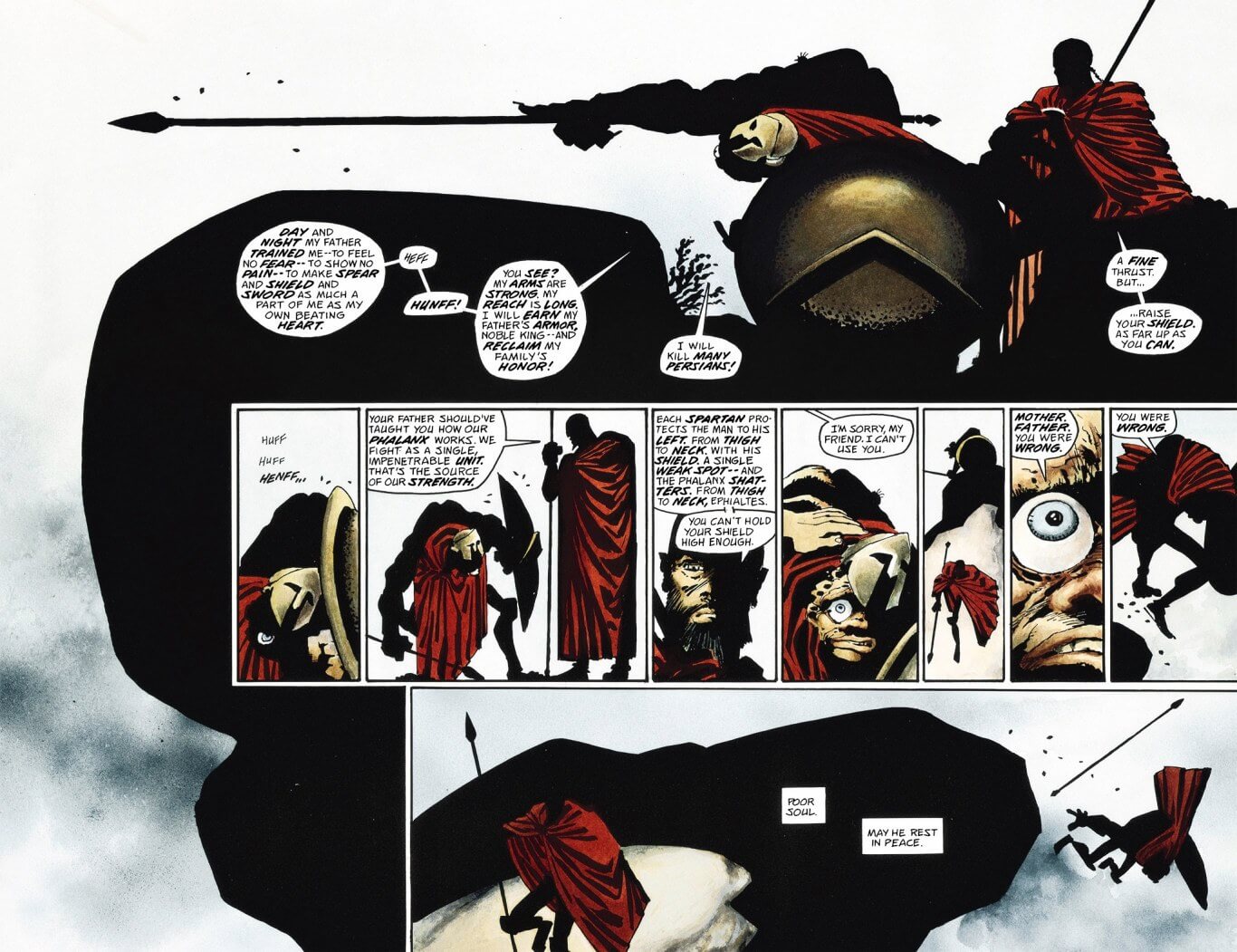 page 38 chapter 3 of 300 graphic novel by frank miller