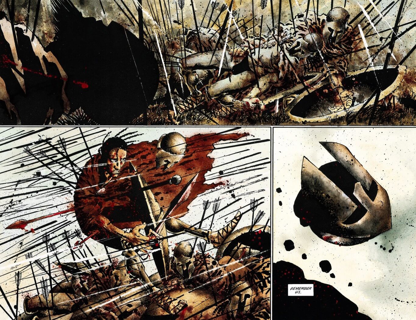 page 77 chapter 5 of 300 graphic novel by frank miller