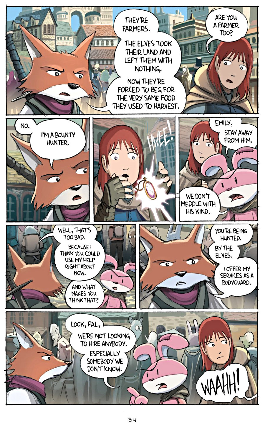 page 34 of amulet 2 stonekeeper's curse graphic novel by kazu kibuishi