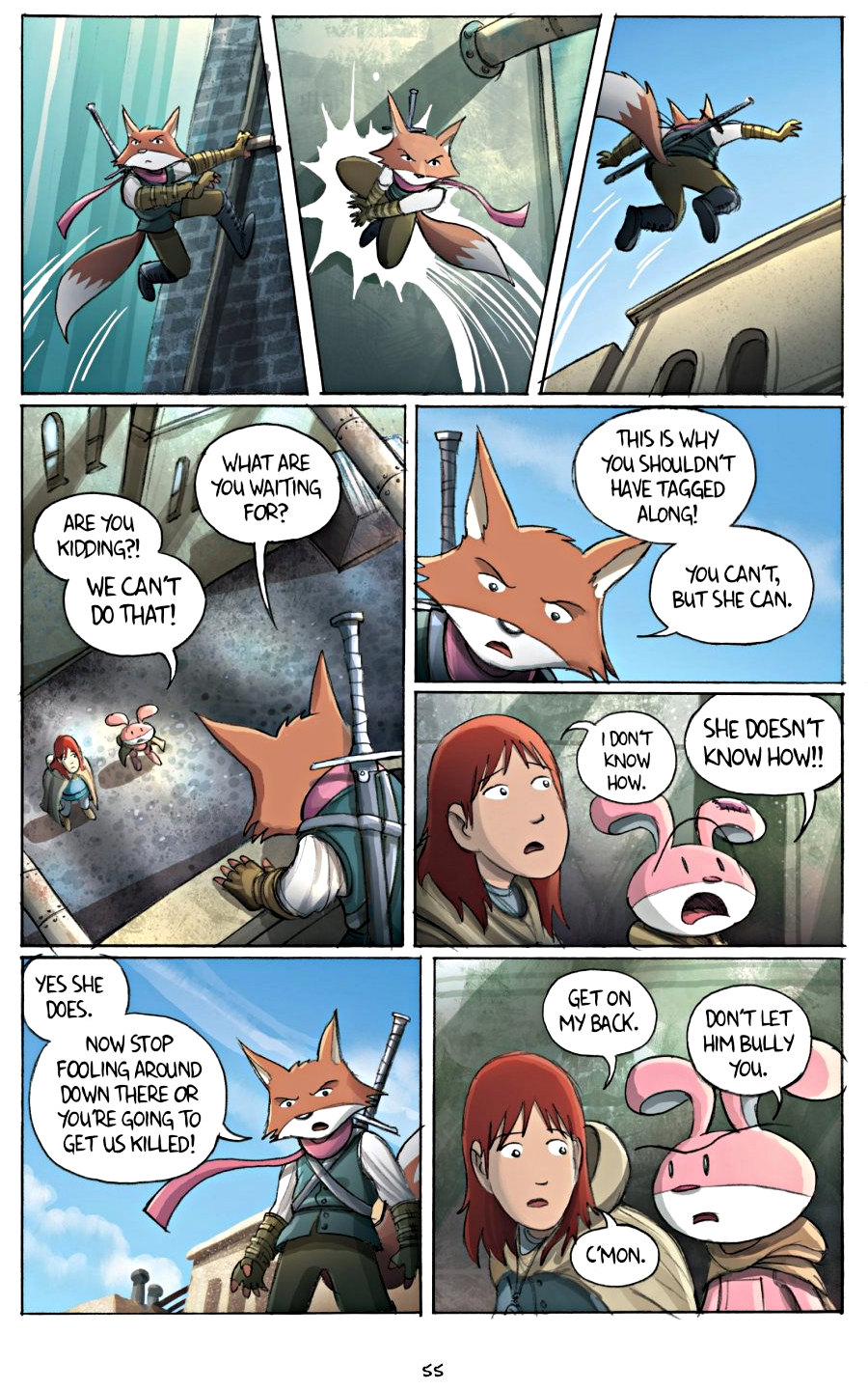 page 55 of amulet 2 stonekeeper's curse graphic novel by kazu kibuishi
