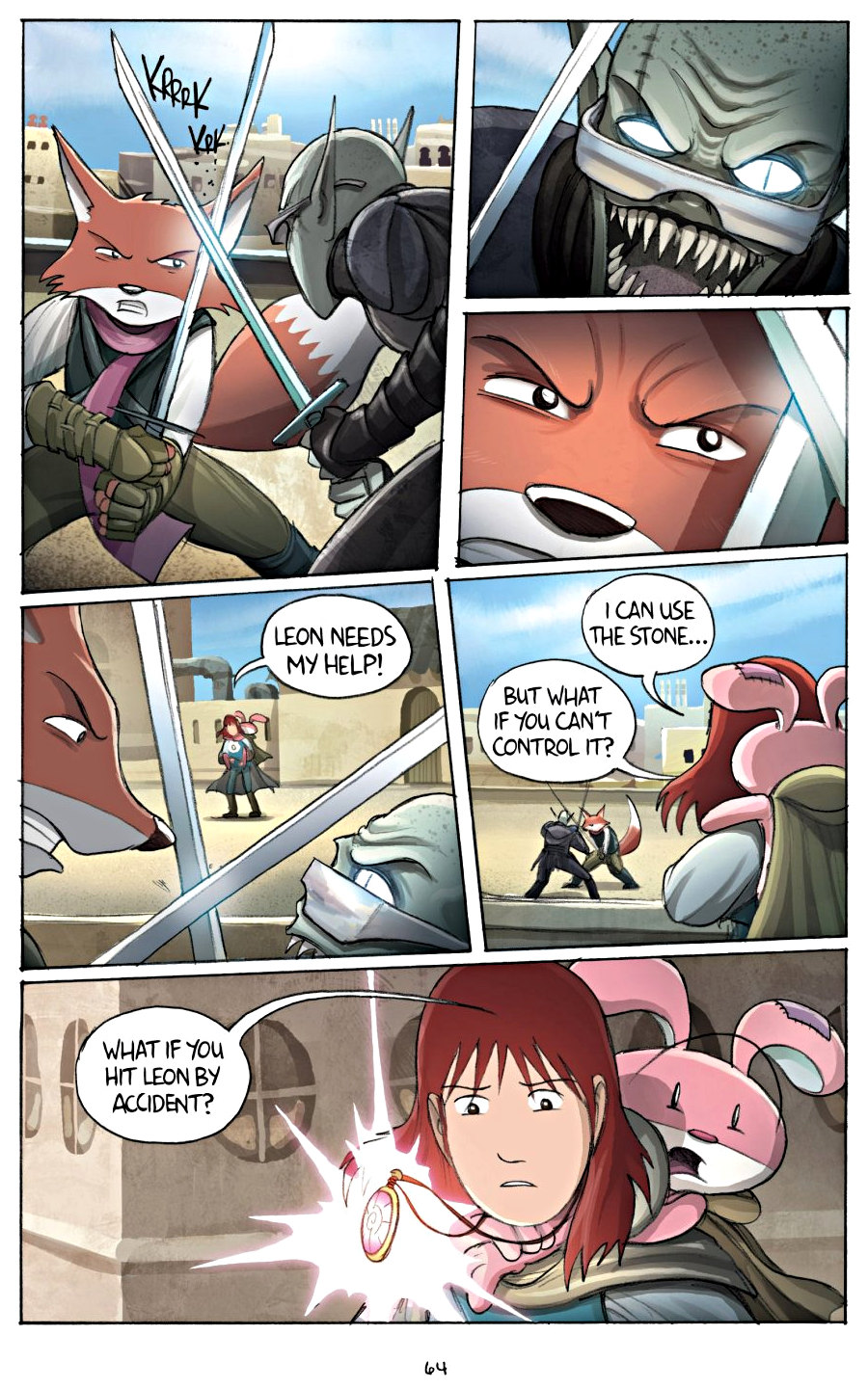 page 64 of amulet 2 stonekeeper's curse graphic novel by kazu kibuishi