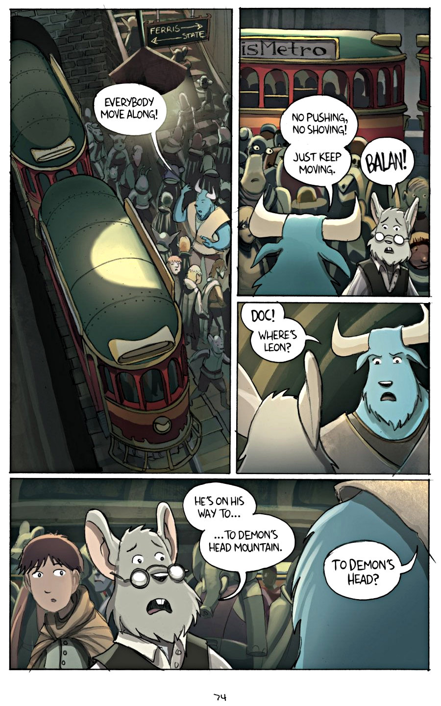 page 74 of amulet 2 stonekeeper's curse graphic novel by kazu kibuishi