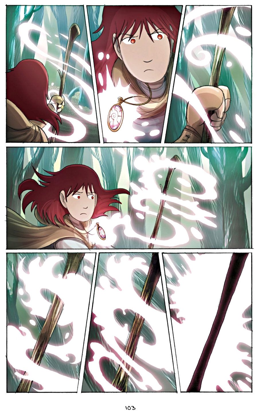 page 103 of amulet 2 stonekeeper's curse graphic novel by kazu kibuishi