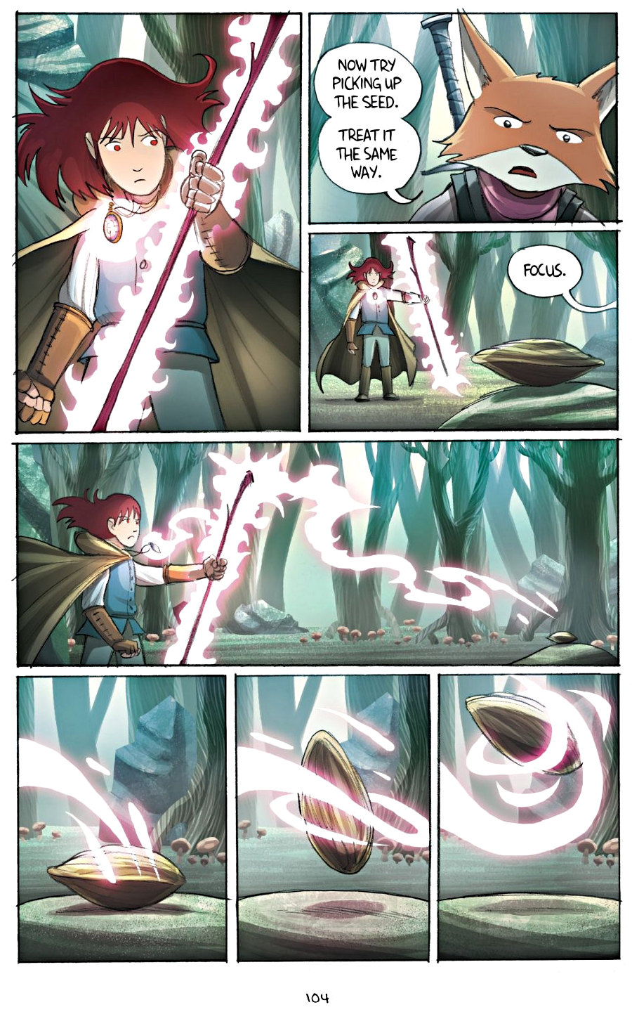 page 104 of amulet 2 stonekeeper's curse graphic novel by kazu kibuishi