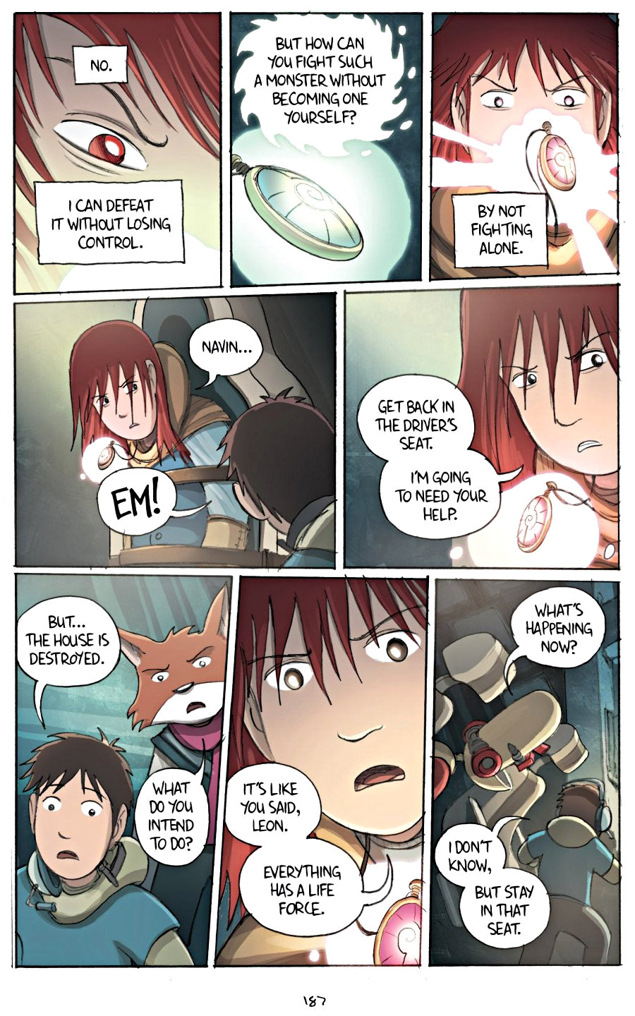 page 187 of amulet 2 stonekeeper's curse graphic novel by kazu kibuishi