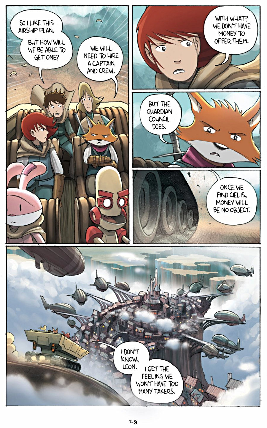 page 28 of amulet 3 cloud searchers graphic novel by kazu kibuishi