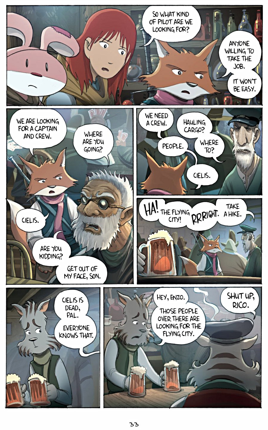 page 33 of amulet 3 cloud searchers graphic novel by kazu kibuishi