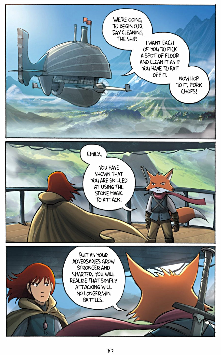 page 87 of amulet 3 cloud searchers graphic novel by kazu kibuishi