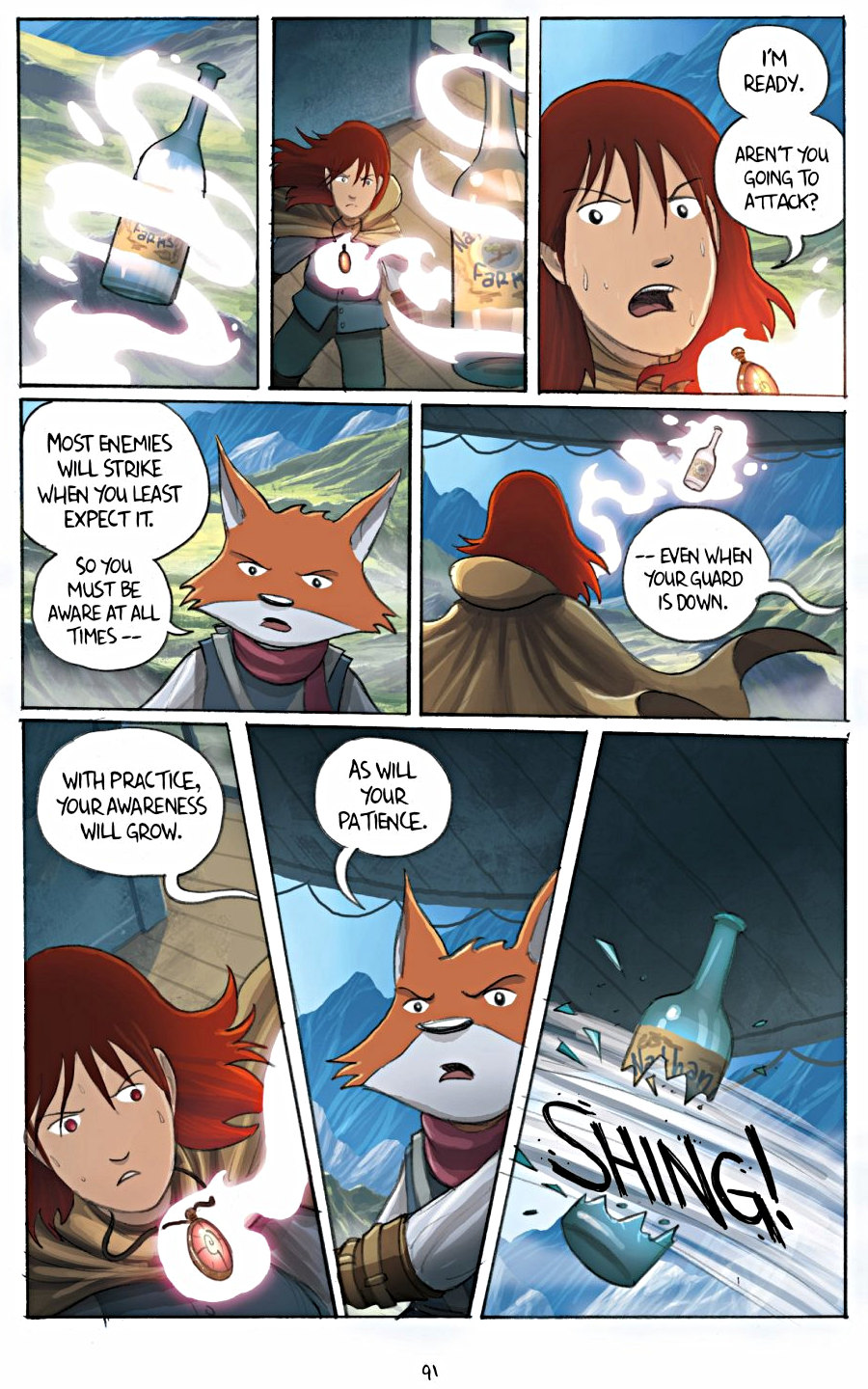 page 91 of amulet 3 cloud searchers graphic novel by kazu kibuishi