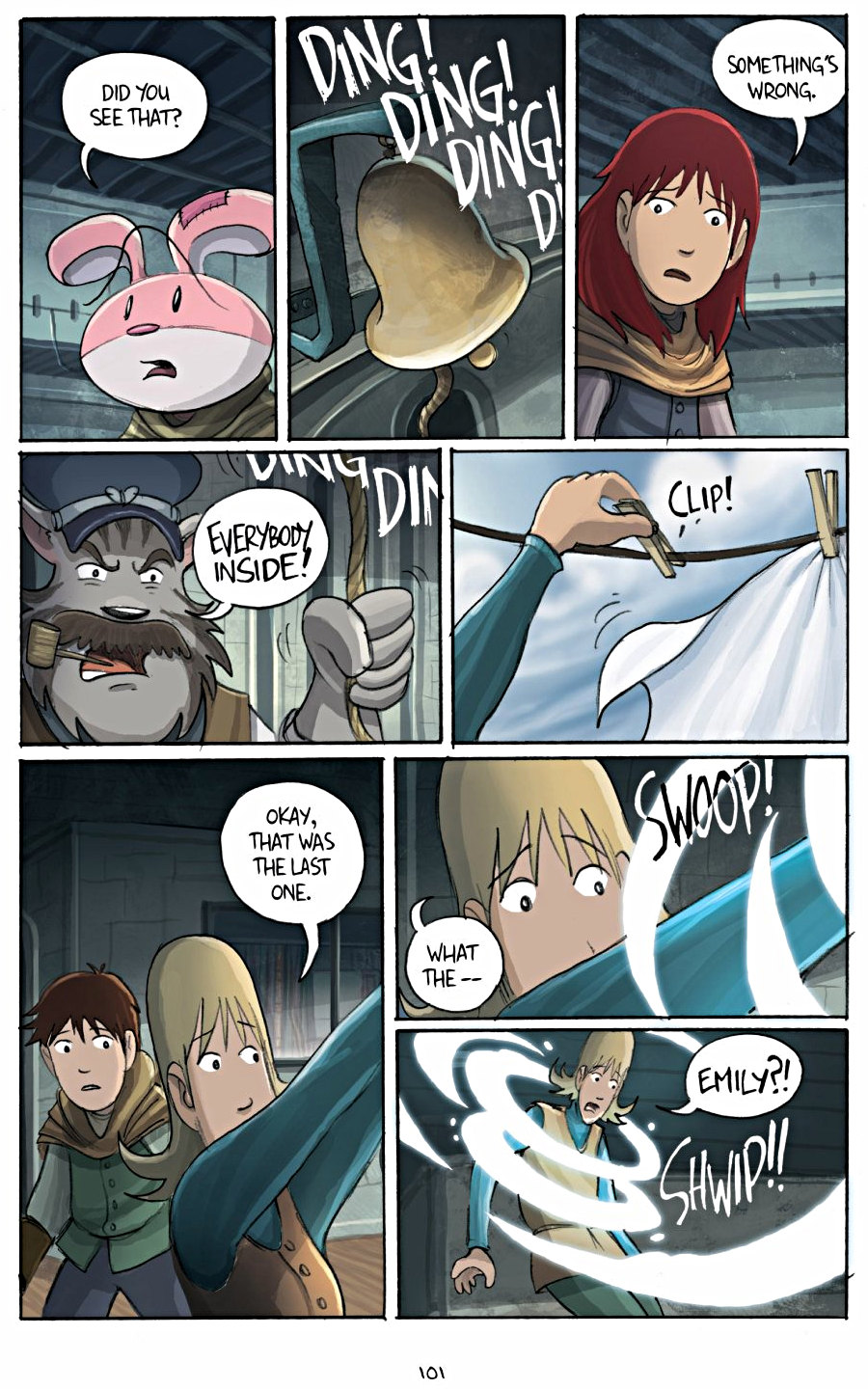 page 101 of amulet 3 cloud searchers graphic novel by kazu kibuishi
