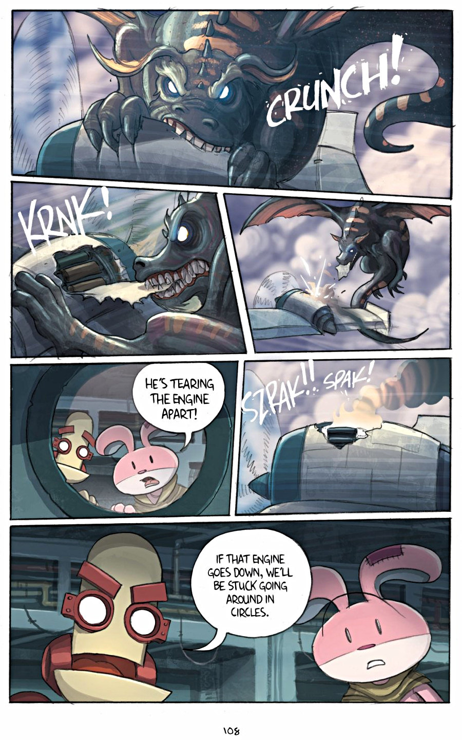 page 108 of amulet 3 cloud searchers graphic novel by kazu kibuishi
