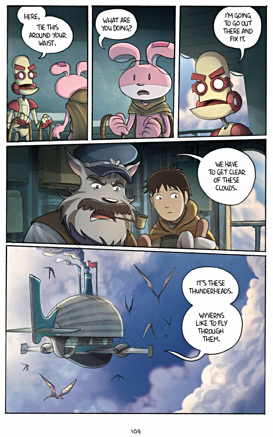 page 109 of amulet 3 cloud searchers graphic novel by kazu kibuishi