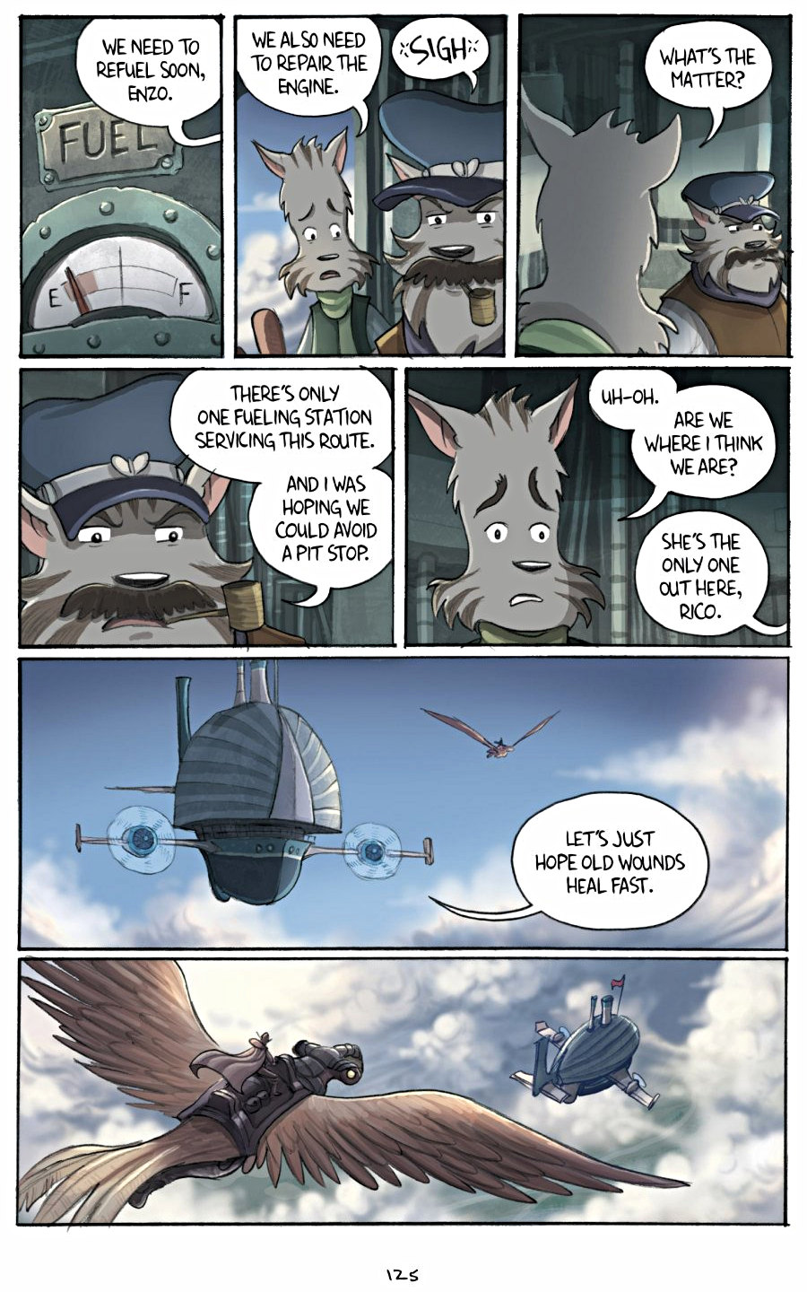page 125 of amulet 3 cloud searchers graphic novel by kazu kibuishi