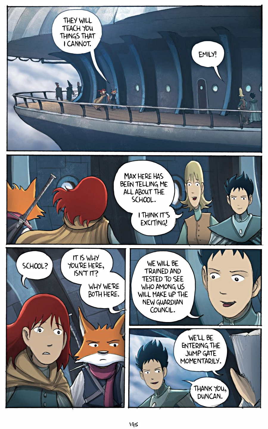 page 195 of amulet 3 cloud searchers graphic novel by kazu kibuishi