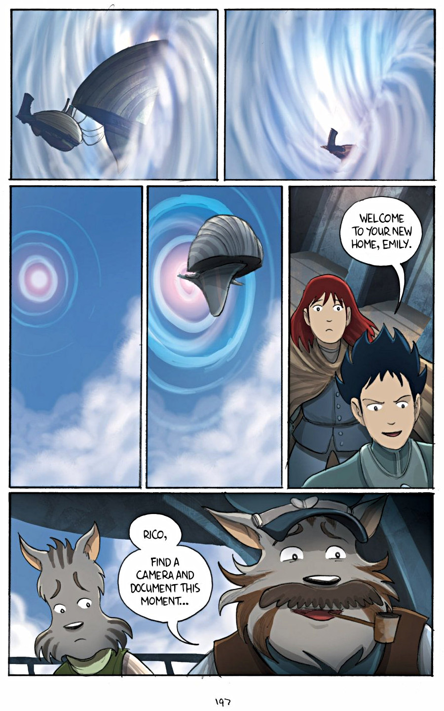 page 197 of amulet 3 cloud searchers graphic novel by kazu kibuishi