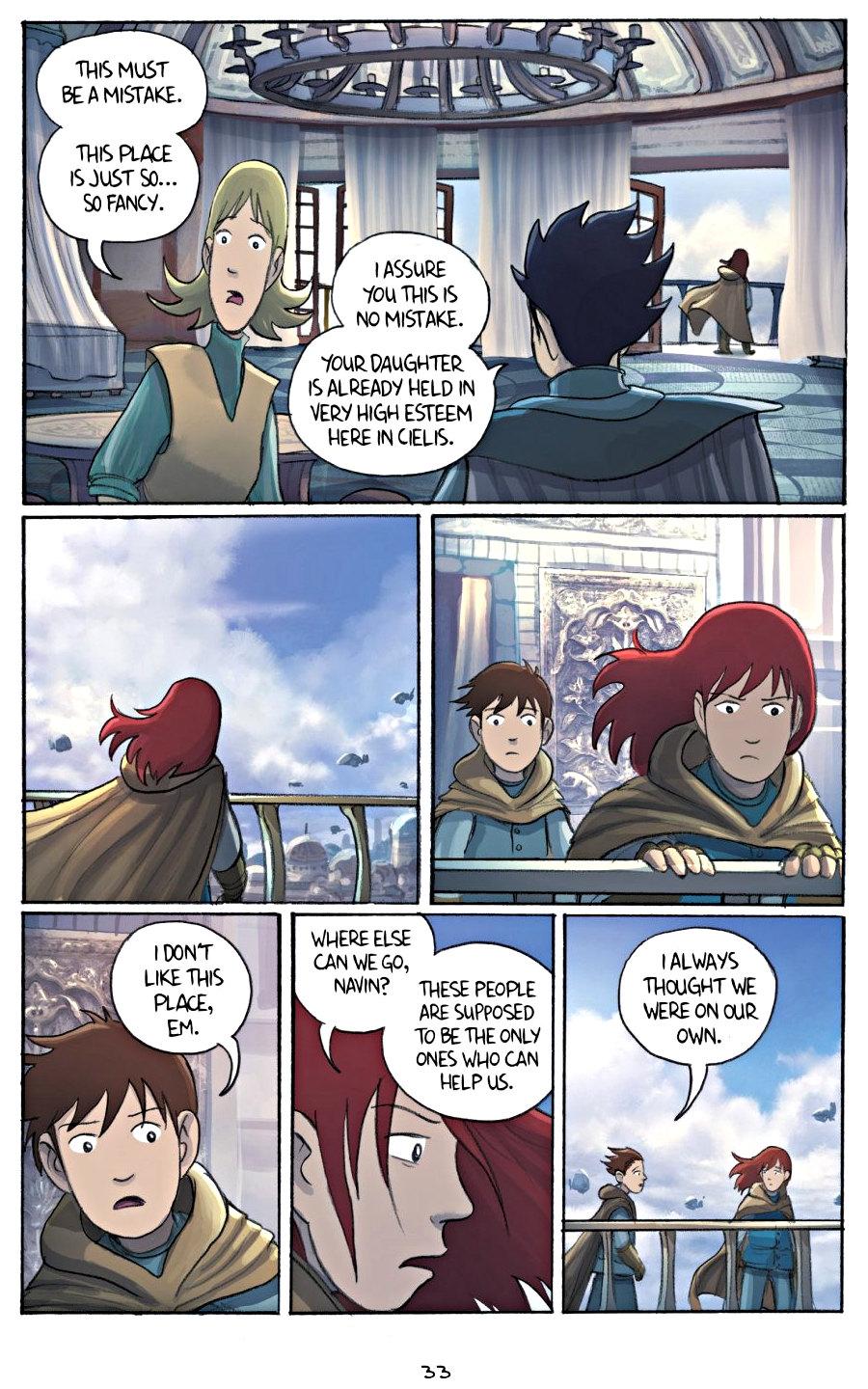 page 33 of amulet 4 last council graphic novel by kazu kibuishi