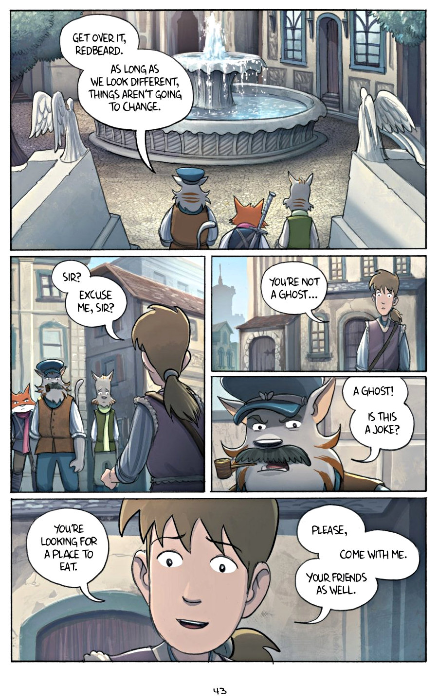 page 43 of amulet 4 last council graphic novel by kazu kibuishi